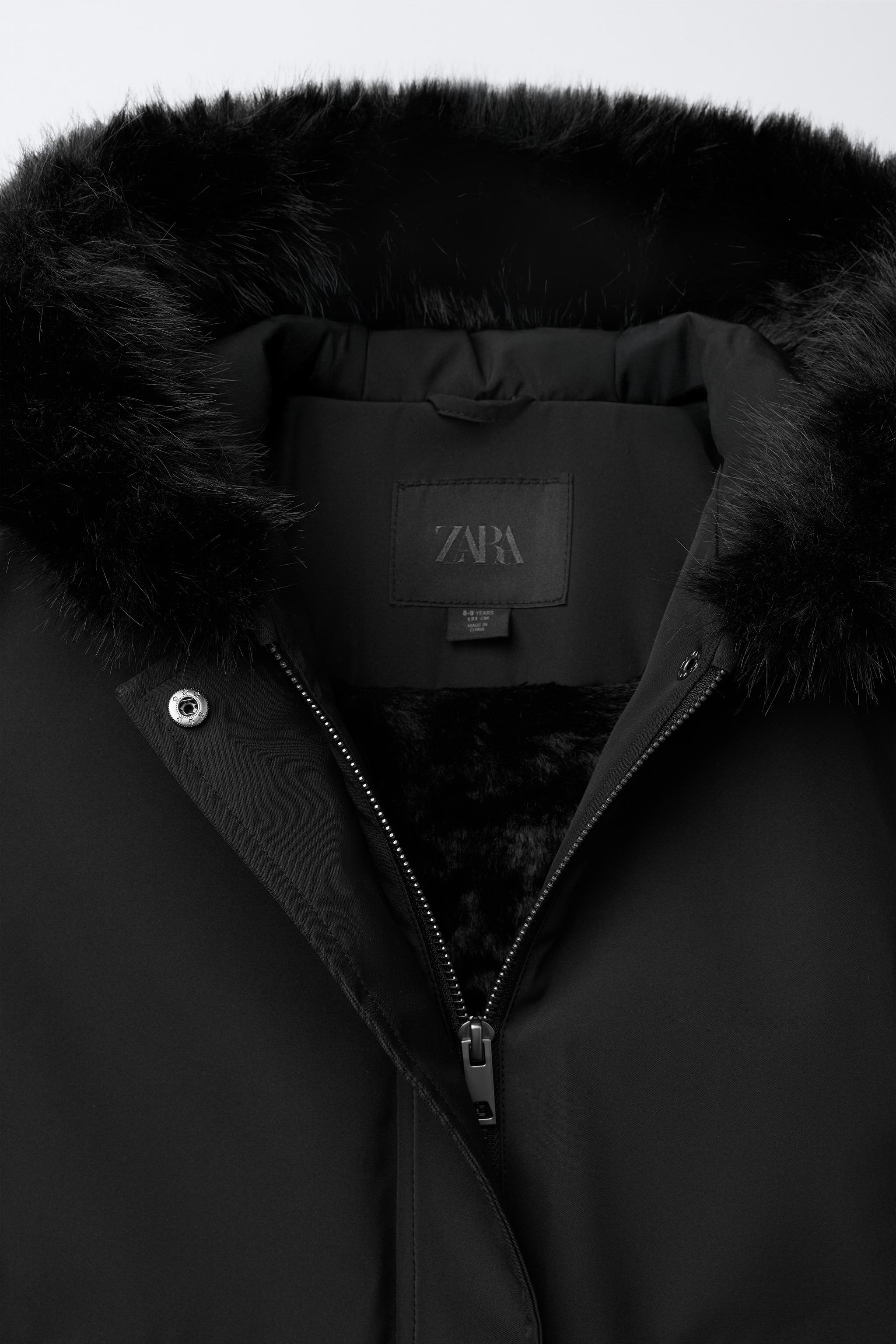 FAUX FUR HOODED PARKA